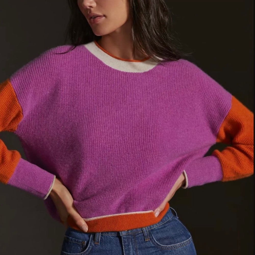 Anthropologie Maeve Colorblocked
Cashmere Sweater